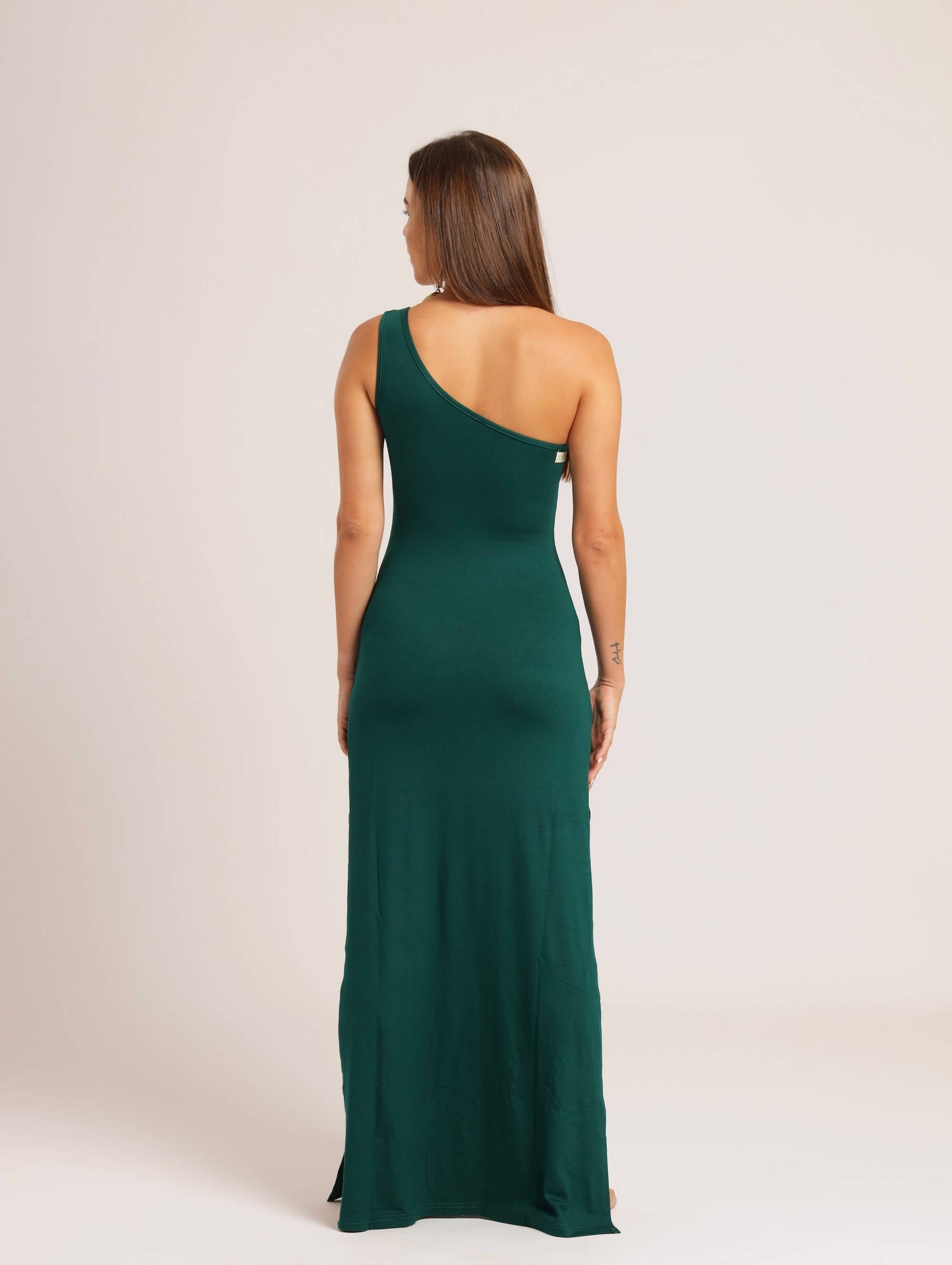 Divine One Shoulder Slit Dress