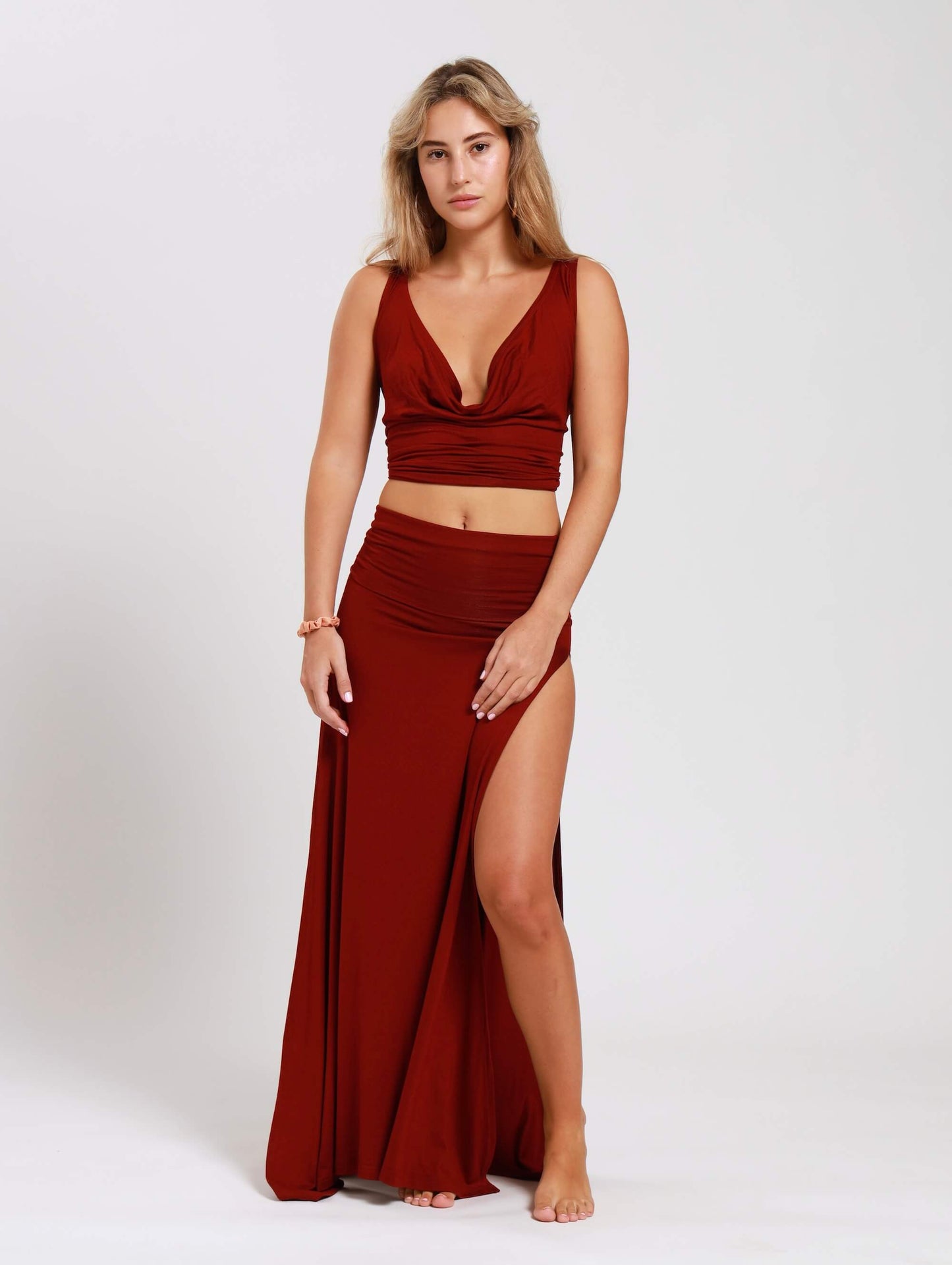 Glade Fold Over Slit Skirt